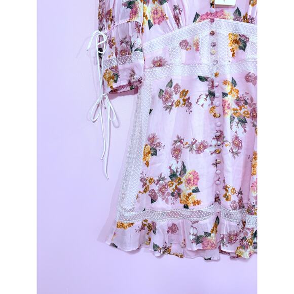 For Love & Lemons Isadora Mini Dress in Blush Size Small - Picture 7 of 10